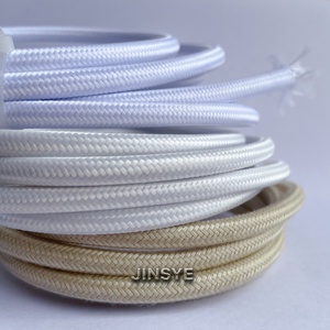 2 코어 0.75mm / 0.824mm CE VDE SAA 2025UL 퓨어 화이트 펄 화이트 베이지 컬러 솔리드 구리 면 원형 전기 케이블 - Product Image 1