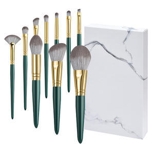 Vente Directe Usine - Lot de 10 Pinceaux Éventail Faits Main en Poils Synthétiques, Poils Doux pour Application Précise de Fard à Joues et Correcteur - Product Image 6