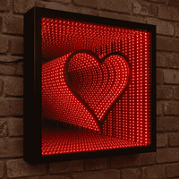 Enseigne néon miroir infini intérieur/extérieur, boîte lumineuse personnalisée en aluminium avec bande LED pour la décoration de maison, voiture, bar, hôtel, vitrine