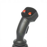 Manette de commande industrielle à axes X et Y avec poignée et quatre boutons poussoirs pour machines de construction