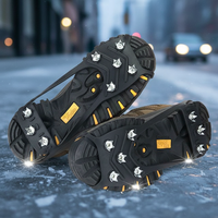 YTD YTD-062 Crampons antidérapants en caoutchouc pour raquettes à neige avec pointes en acier et crampons à glace pour l'escalade et la randonnée sur neige