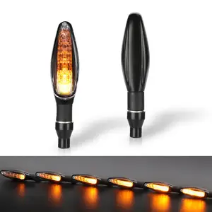 Lampeggiatore personalizzato in metallo a LED indicatore universale per motocicli indicatore di direzione per testa lampada con luci a sfarfallio per acqua