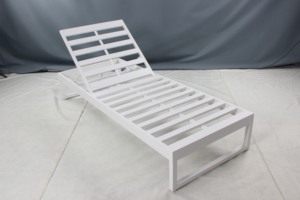 كرسي استرخاء من الألومنيوم الأبيض للاستخدام في الأماكن الخارجية, كرسي استرخاء من الألومنيوم الأبيض للاستخدام في الأماكن الخارجية - Product Image 6