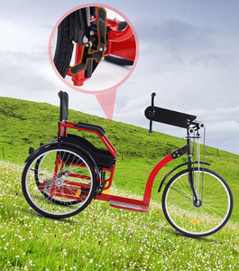 Tricycle pliable à <span class=keywords><strong>3</strong></span> roues en gros, fauteuil roulant manuel pour personnes handicapées, triciclo à manivelle, fauteuil roulant manuel à manivelle, tricycles - Product Image 4