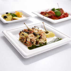 Assiette jetable ronde écologique et biodégradable en bagasse de canne à sucre - Product Image 1