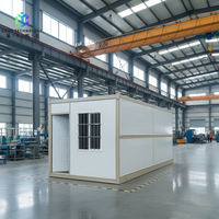 Maison préfabriquée modulaire pliable : Construction robuste en panneaux sandwich pour bureau rapide et abri d'urgence
