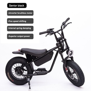 Bicicleta Eléctrica de 16 Pulgadas con Llantas Anchas de 48V, Estilo Retro, Motor en la Rueda Trasera, Cuadro de Acero de Alto Carbono, Frenos de Disco, para Adultos - Product Image 4