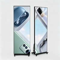 Écran LED pliable intérieur HD GOB P2.5, panneau publicitaire numérique portable, mur vidéo pour magasin commercial