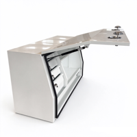 Boîte à outils en aluminium blanc pour Ute, boîte de rangement sous châssis en alliage avec tiroirs pour plateau de camionnette 4x4 et auvent