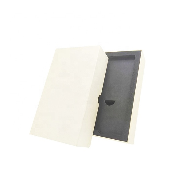 Customization Cardboard Rigid Paper Package Boxes White Color Exterior Mobile Phone Box Packaging for Cellphone Smartphone
