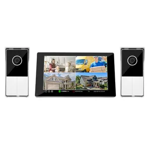 Echtzeit-Gegensprechanlage Video-Tür sprechanlage für Villa 2 * POE-Türklingel 1*10-Zoll-Touch-LCD-Unterstützung für mehrere Sprachen