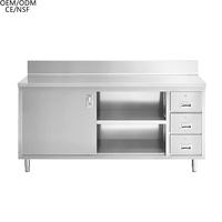 Armoire Commerciale Personnalisée en Acier Inoxydable Robuste avec Tiroirs et Déflecteurs, Îlot de Cuisine et Chariot de Haute Qualité