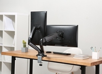 Support de bras de moniteur double avec support de montage à ressort à gaz Support réglable pour un placement facile du moniteur