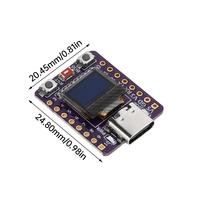 Carte de développement Supermini ESP32-C3 avec écran OLED de 0,42 pouce, affichage à lumière blanche, BT, interface Type-C