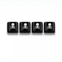 Lot de 4 capuchons de touches personnalisés ABS ESC rétroéclairés pour clavier mécanique R4 1U, gravure laser, effet de passage de la lumière