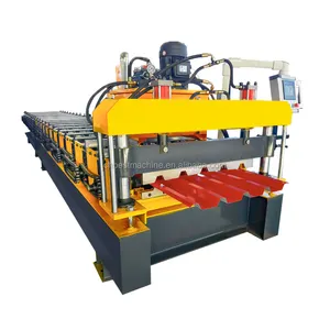 South Africa 686 21 Groups Roller Stations IBR Trapezoidal Color Steel Roof Sheet Roll Forming Machine