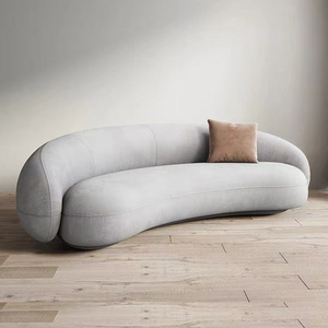 Muebles Foshan, <span class=keywords><strong>sofá</strong></span> seccional exuberante, nuevo diseño de calidad, <span class=keywords><strong>sofá</strong></span> moderno Modular para sala de estar, <span class=keywords><strong>sofá</strong></span> cómodo de tela redonda y curvada - Product Image 6