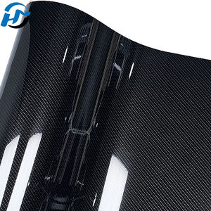 Vinilo Adhesivo para Interiores de Auto, PET TPU de Alta Definición, Fibra de <span class=keywords><strong>Carbono</strong></span> 9D, Dorado y Negro, Sin Burbujas - Product Image 4