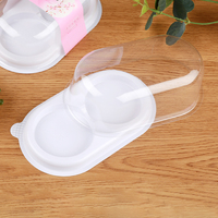 Boîte à gâteau en plastique jetable avec couvercle en dôme, boîte en plastique pour usage alimentaire ou emballage sous blister