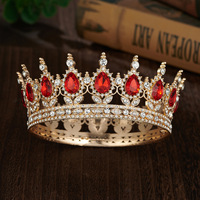Diadème couronne pour décorations de fête et accessoires de gâteau Bouquet 2025 nouveau baroque rond petit strass