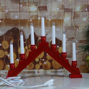 Hot Sales Item 7L Warm White LED Wooden Bridge <b>Light</b> for Christmas Holiday Party Decoration - Product Image 5