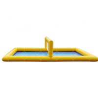 Terrain de volley-ball gonflable en PVC personnalisé portable extérieur piscine commerciale de sports nautiques installation d'amusement flottante