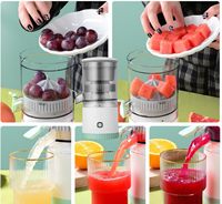 Exprimidor Eléctrico con Carga USB, Licuadora de Frutas para Naranja y Limón, Mini Exprimidor Doméstico, Mezclador de Jugos para Viajes y Hogar