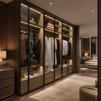 Armoire sur mesure haut de gamme pour vêtements, systèmes de dressing, meubles de design, dressing de luxe en bois pour chambre à coucher