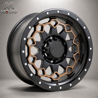 Jantes en alliage forgé 6061 de 17 pouces, noir mat, pour pick-up et SUV tout-terrain, légères, personnalisées, amélioration 4x4