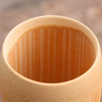 Tasse à boire en bambou naturel, faite à la main, en bambou massif, tasse à thé écologique, tasse à eau et à café, logo gravé au laser personnalisé, tasse en bambou