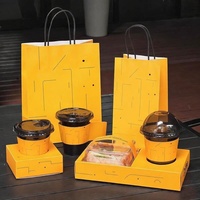 Emballages écologiques en papier kraft, sacs à emporter personnalisés, boîtes d'emballage alimentaire imprimées pour restaurants, cafés