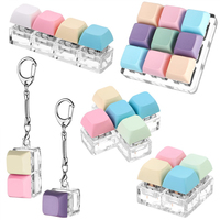 Porte-clés personnalisé avec logo d'anime, capuchons de touches de clavier, interrupteur de clavier, porte-clés de clavier mécanique, porte-clés anti-stress