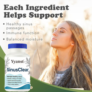 Capsules de SinusClear à base de plantes pour la santé des sinus et du système immunitaire, complément quotidien pour le bien-être nasal, sans gluten, végétalien - Product Image 3