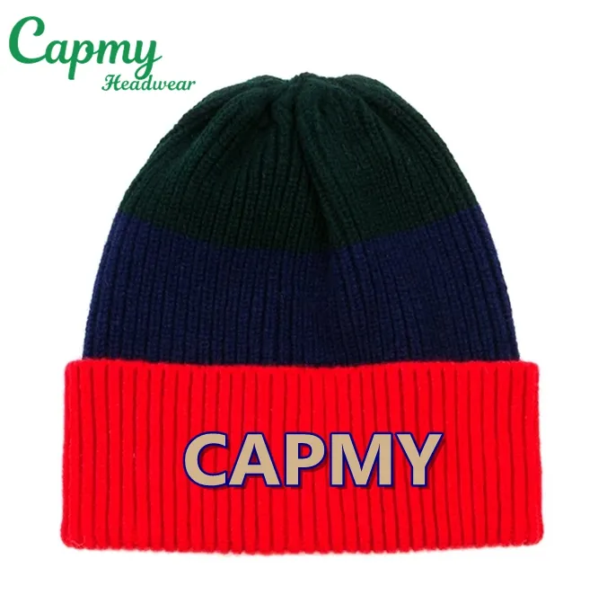 Popular black 100% wool high quality Capmy brand winter Beanie hat, beanie skull cap