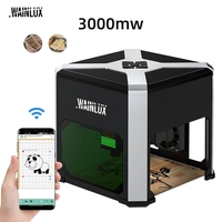 Graveur laser Wainlux K6 3000mw, mini machine de gravure laser CNC, imprimante de marquage de logo DIY, découpeuse, travail du bois, bois, plastique