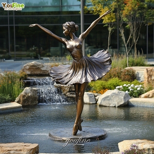 Statue de ballerine en bronze en position de pointe, sculpture pour jardin, hôtel, place publique - Product Image 2