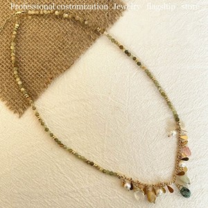Collier à perles en forme de goutte d'eau avec pierre naturelle et perle d'imitation pour femme, bijoux de fête - Product Image 2