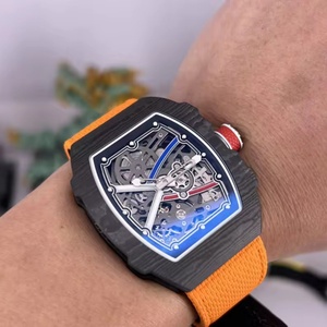 RM67-02 Luxury <b>Skeleton</b> <b>Automatic</b> Mechanical Men's Sports <b>Watch</b>, Carbon Fiber Case, Nylon Strap, Ultra-Thin 7.8mm - Product Image 2