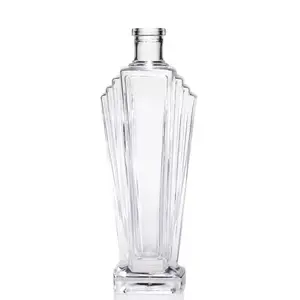 Vendita diretta in fabbrica Vodka Gin Brandy Bottles 500ml 750ml personalizzabile
