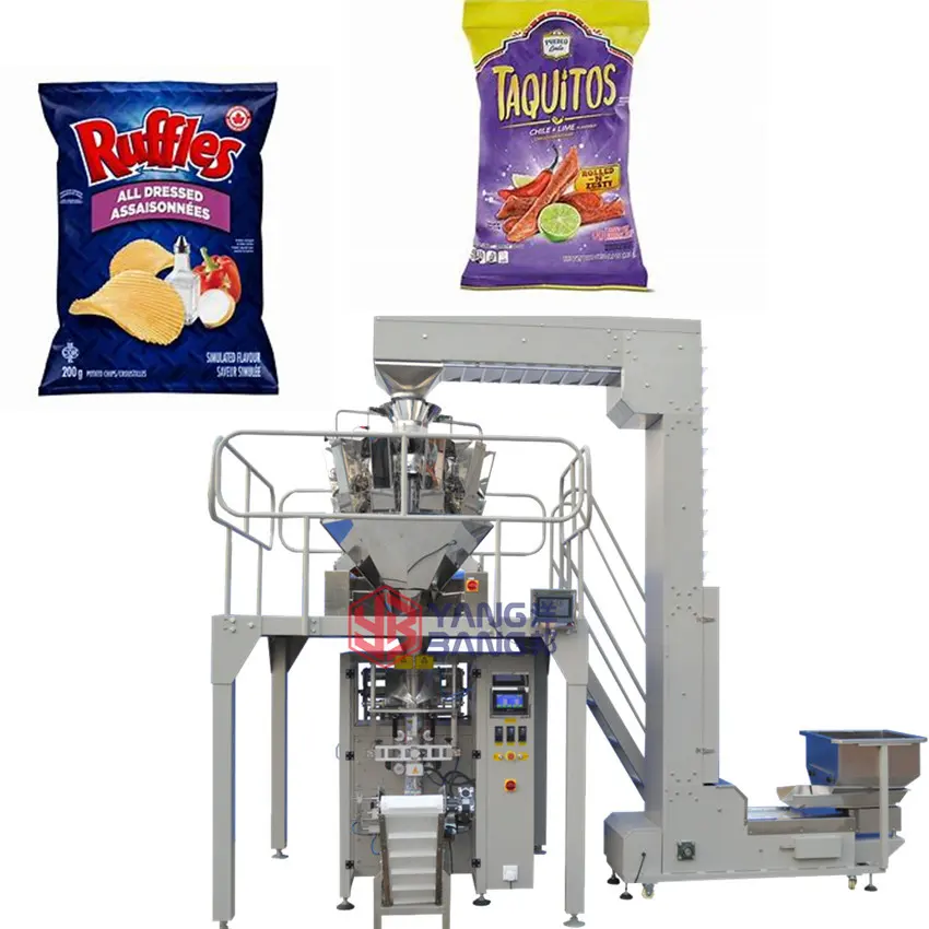 Máquina de embalaje de patatas fritas y nitrógeno multifunción, YB-420Z con impresora de fecha y puntero