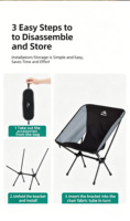 Chaise de plage pliante portable en aluminium légère pour l'extérieur, avec sac de rangement – Prix usine