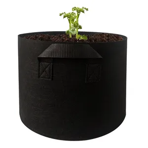 Maceta de tela no tejida para cultivo inteligente, 1, <span class=keywords><strong>2</strong></span>, <span class=keywords><strong>3</strong></span>, 5, 7, 10, 20, 25, 30, 45, 50, 100 galones, fruta, seta, patata, fresa, para jardín - Product Image 1