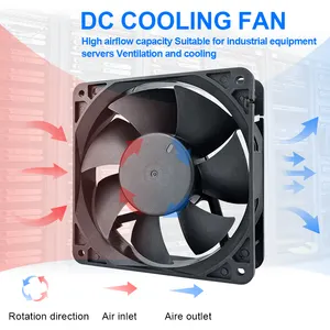 High Speed 12038 Dc 12v Fan 120x120x38mm Axial Flow 12cm Brushless Cooling Fan