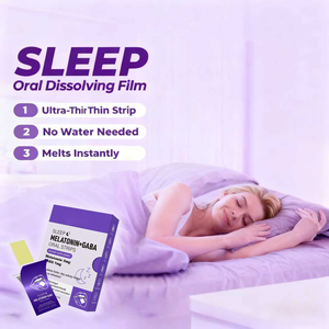 Strip Melatonin 3mg GABA 7mg untuk Tidur Saat Perjalanan, Mengatasi Jet Lag dan Kecemasan, Cepat Larut, Kemasan Diskrit, 30 Strip - Product Image 4