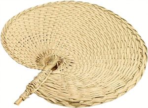 <b>Fan</b> Hand Carved Summer Cooling Supplies Natural Raffia Leaf Eco-Friendly Home Wall Decor <b>Handheld</b> <b>Fans</b> - Product Image 3
