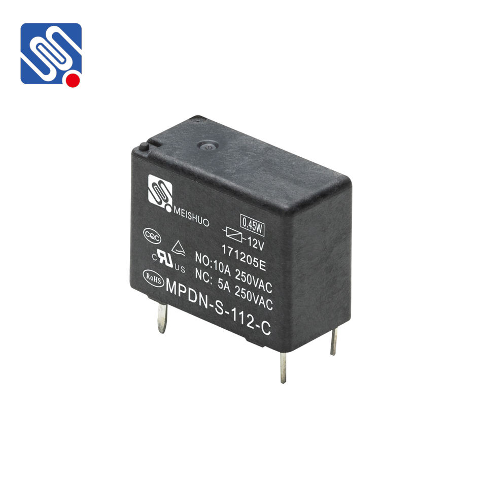 Meishuo MPDN 250VAC Miniature 4PIN Relay 24V DC 0.2W 10A 1A Contact Protective Switch Electromagnetic Relay