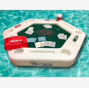 Durable floating in pool poker tables swimming pool tray bar