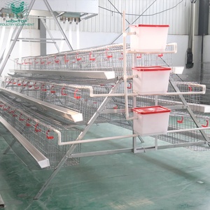 Gabbie per Polli a Strati Tipo A in Rete Metallica Zincata a Caldo, Economiche <span class=keywords><strong>e</strong></span> Durevoli, con Mangiatoia <span class=keywords><strong>e</strong></span> Abbeveratoio per Pollaio - Product Image 4