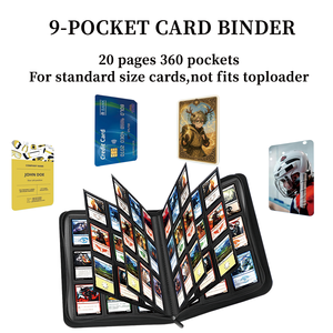 Carpeta de 9 Bolsillos de Material PU Rígido de la Marca Jinda Premium con Cierre, Compatible con Tarjeteros Estándar, Tarjetas Deportivas TCG, Tarjetas de Visita - Product Image 2