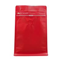 Sachets plats réutilisables pour grains de café en gros avec valve 500g 1kg Sachet en aluminium pour café et thé